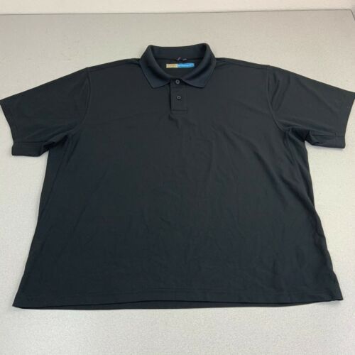 Wrangler Breathe-Dri Polo Shirt Mens 2XL Black Short Sleeve Activewear ...