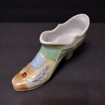 Miniature Lusterware Shoe Planter, Vintage Made in Japan, Ceramic Colorful Pump image 6