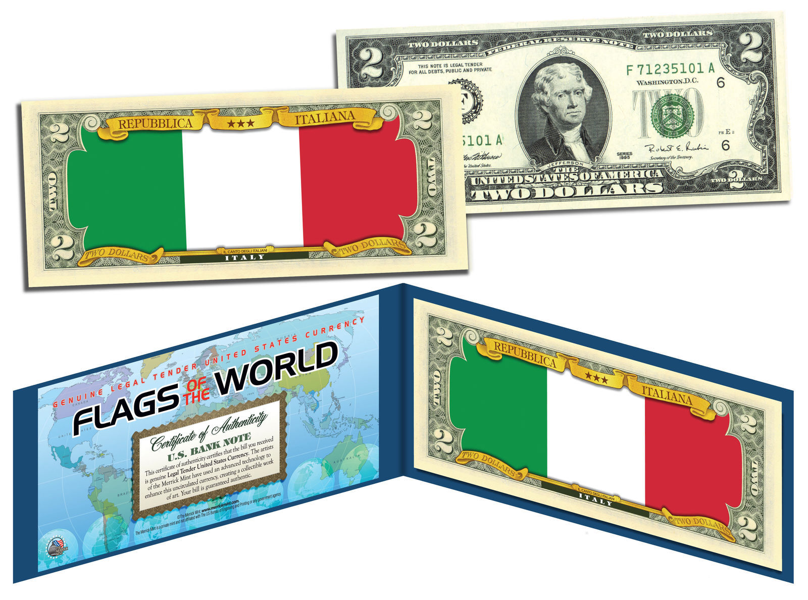 SILVER DIAMOND CRACKLE HOLOGRAM Legal Tender US $2 Bill Currency Limited Edition