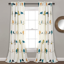 Lush Decor Rowley Birds Curtains Room 84 in L Panel Pair, Multi Color  - $40.19