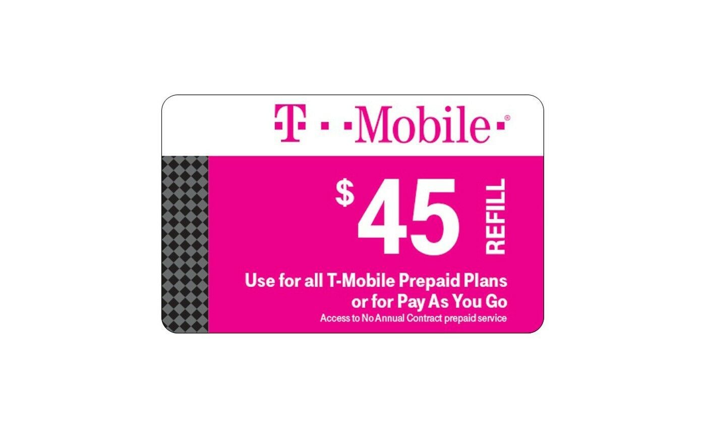 TMobile Prepaid 45 Refill TopUp Prepaid and 50 similar items