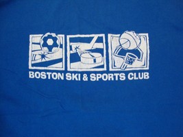 Boston Ski and Sports Club soccer hockey basketball Blue T Shirt L/XL - $18.70