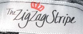 ZigZag Stripe Brand Black Gray Wild Peek A Boo Button Womens Cardigan Size XL image 5