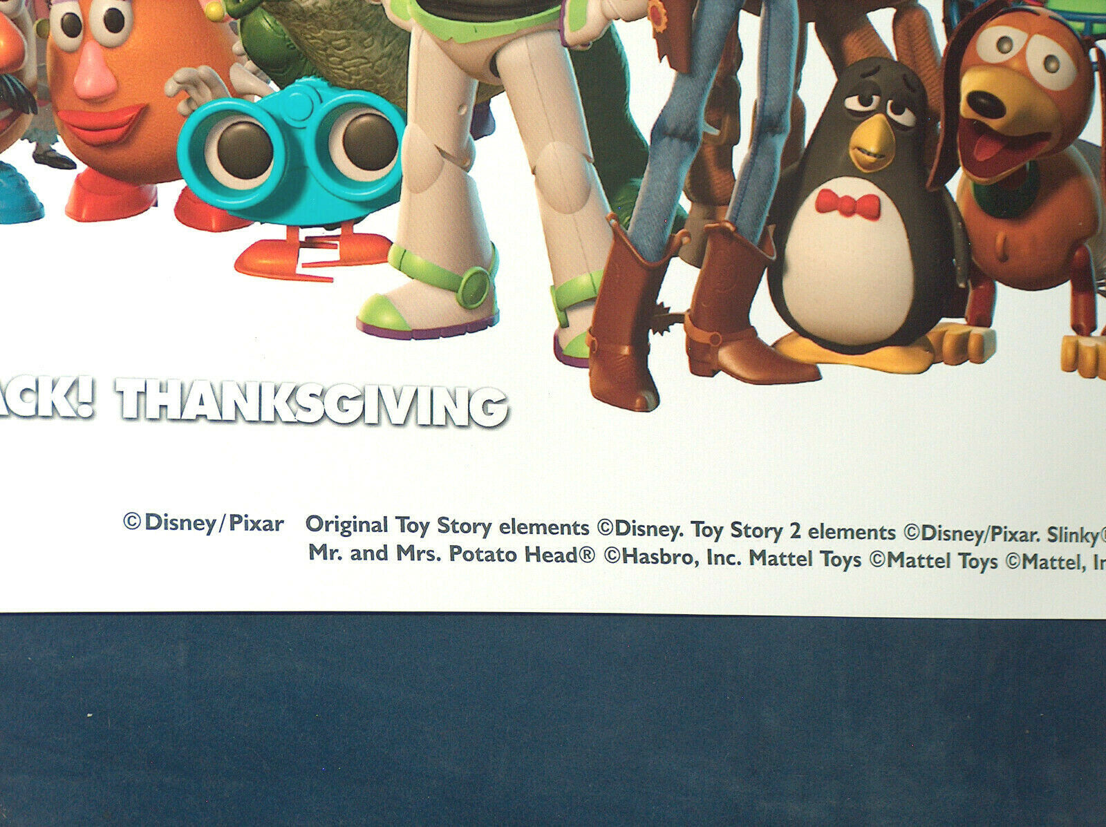 Walt Disney Toy Story 2 Tim Allen Tom Hanks Thanksgiving Poster Print BUZZ Woody Art Posters