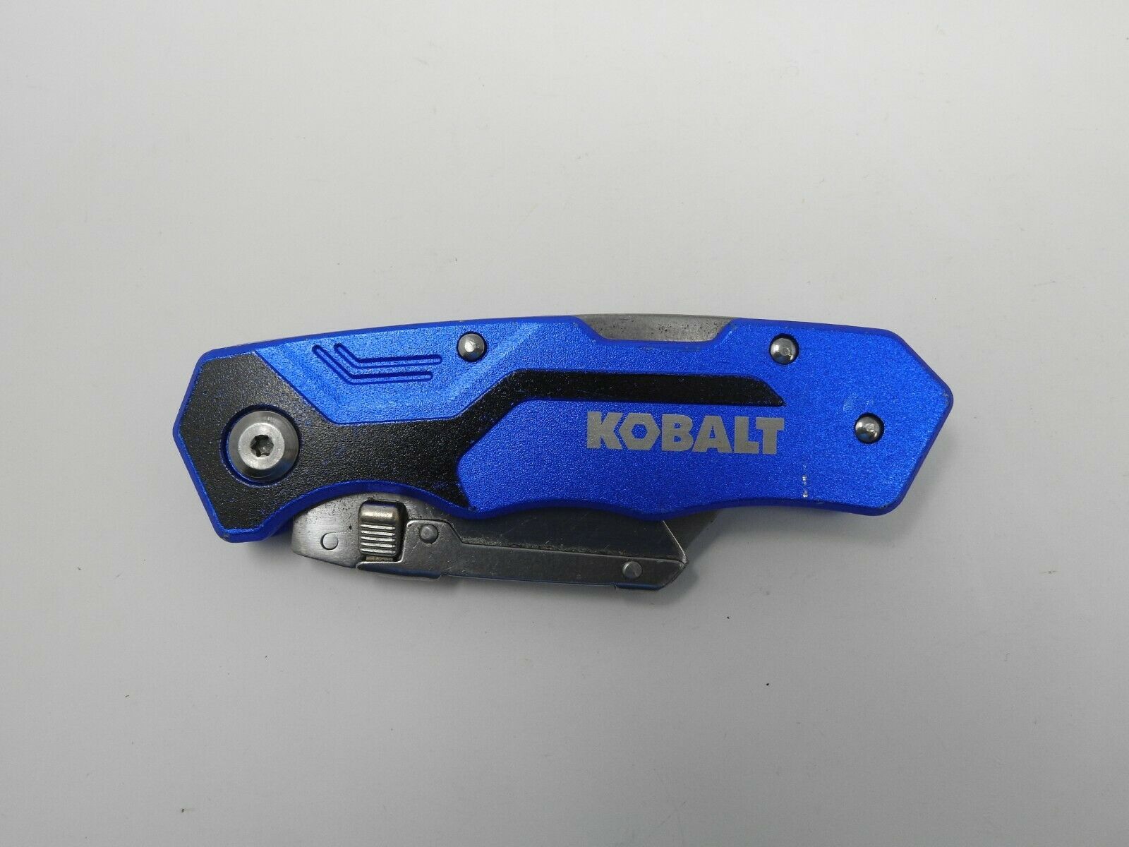 KOBALT Quick Change Metal Blue Folding Lockback Utility Knife Box