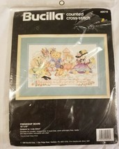 Bucilla Friendship Bears Counted Cross Stitch Kit 40516 Nip 1990 Vintage - $19.60