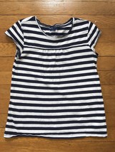 * gap kids blue white striped short sleeve tee shirt medium 8 girls - $4.95