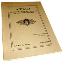 April 1939 ANNALS of Franciscan Province of Sacred Heart Holy Catholic B... - $19.99