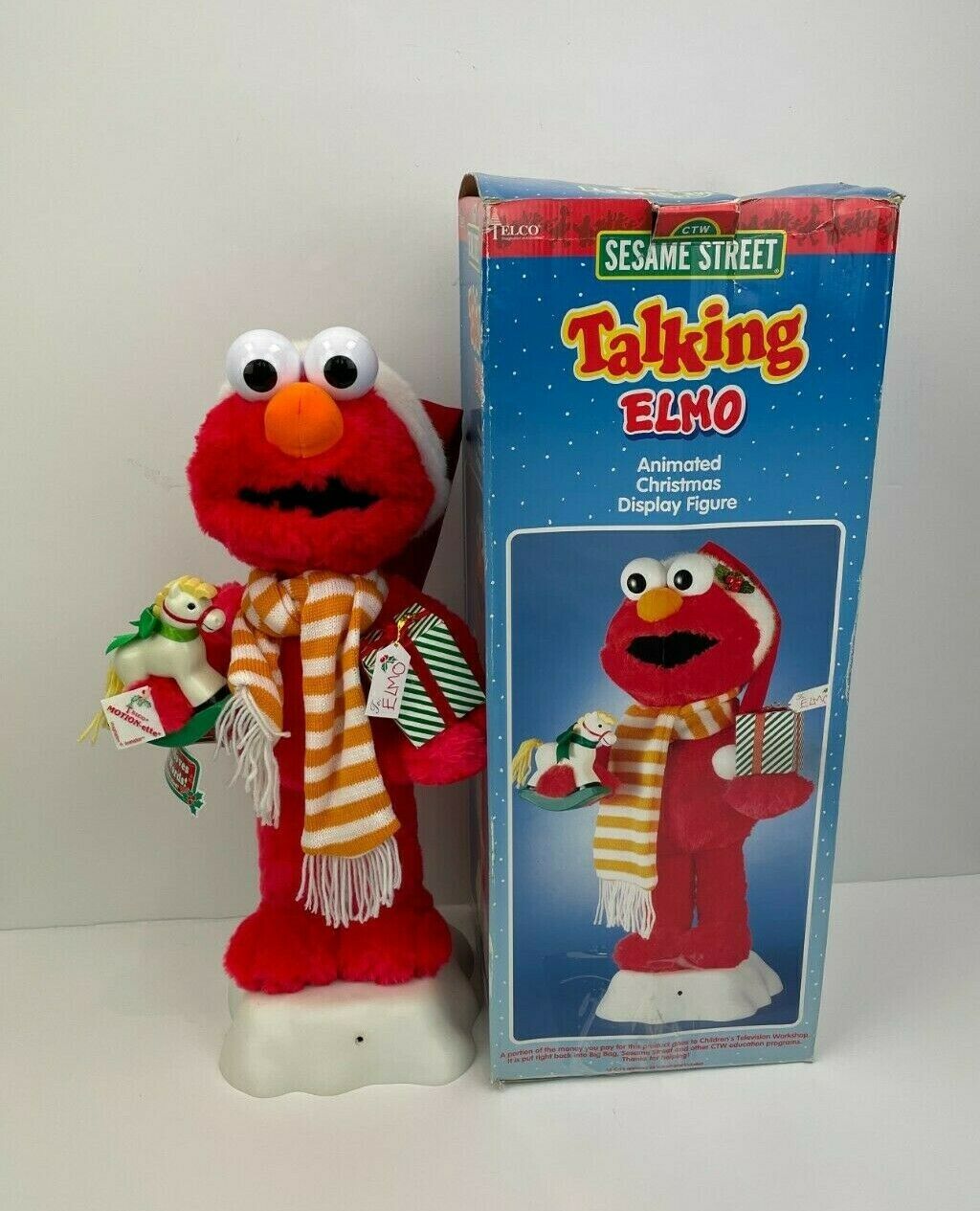 Talking Elmo Animated Christmas Display 22 1/2" Figure 1998 Telco