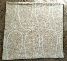 Pottery Barn Printed Woven Pillow Cover 22x22 Gold/Cream ABSTRACT NWOT #P61 - $35.00