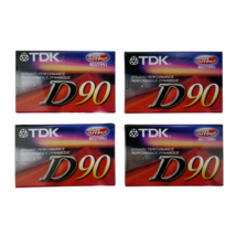 4-Pack TDK D90 Blank Audio Cassette Tapes High Output IEC I/Type I -NEW ... - $19.31