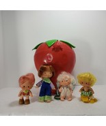 Vintage 1979 1980 Strawberry Shortcake Case With 4 figurines American Gr... - $39.99