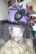Bethany Lowe Halloween Purple Top Hat with Spider no. LO6459 image 1