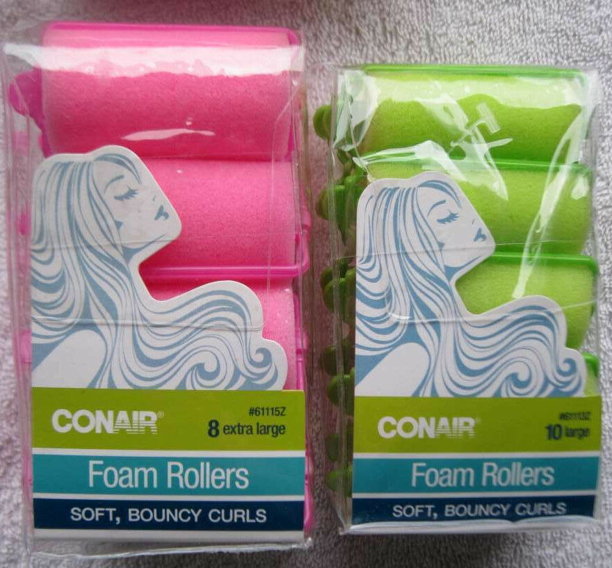 Conair Foam Rollers Volume Body Curls Hair Curlers Soft Bouncy Extra Large Waves