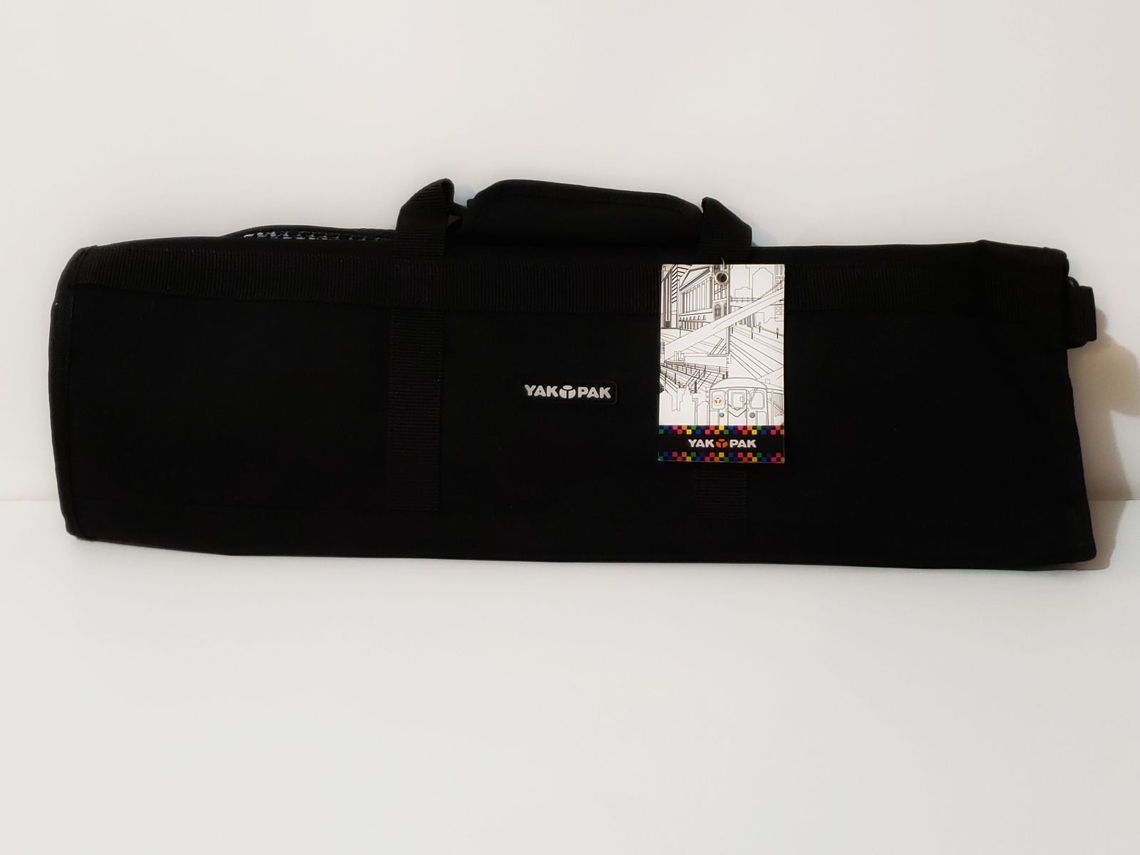 Primary image for Yakpak Black and White Portable Knife Roll Holder, New with tags
