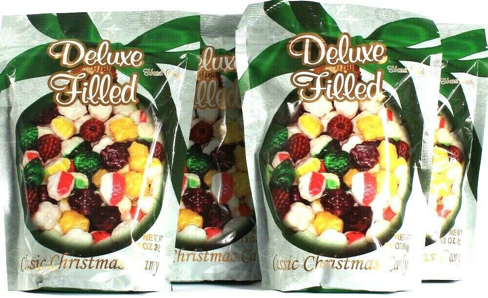 4 Bags Primrose Candy Company 13 Oz Deluxe Filled Classic Christmas