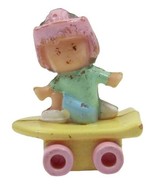 1991 Polly Pocket Doll Vintage Sammie on a Skateboard RING TOP ONLY Blue... - $6.00