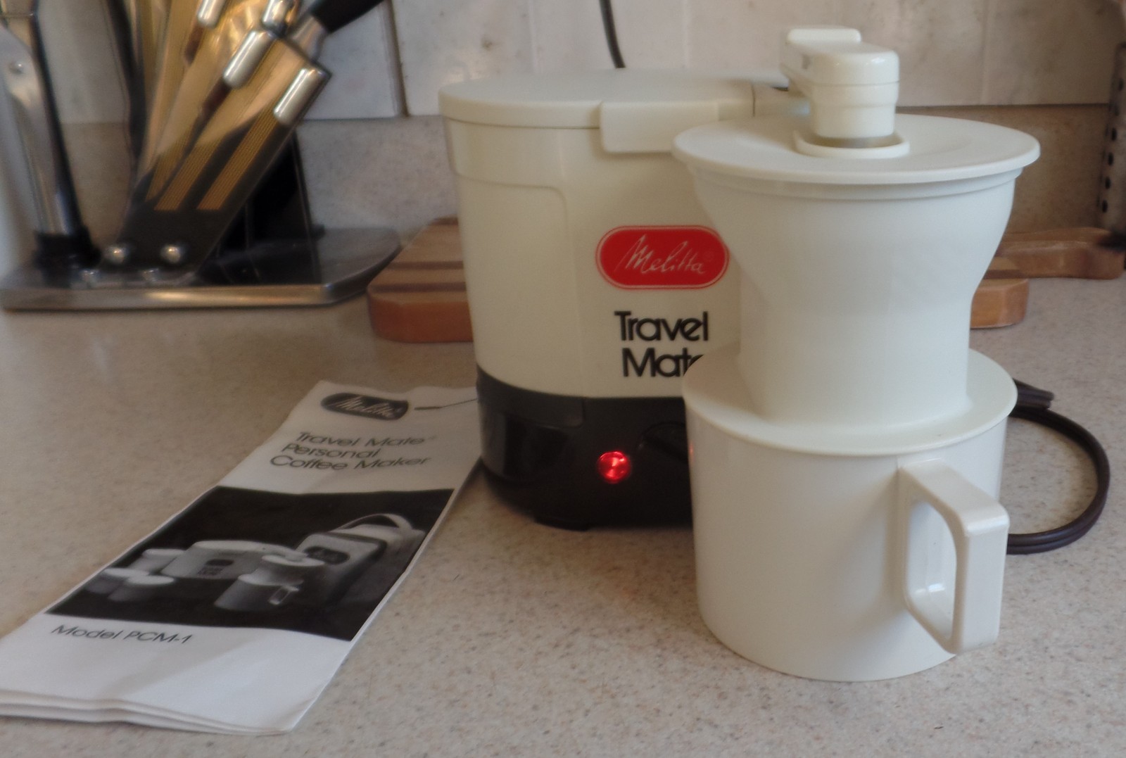 Vintage MELITTA Portable TRAVELMATE 1 Cup COFFEE Maker w CANVAS Bag