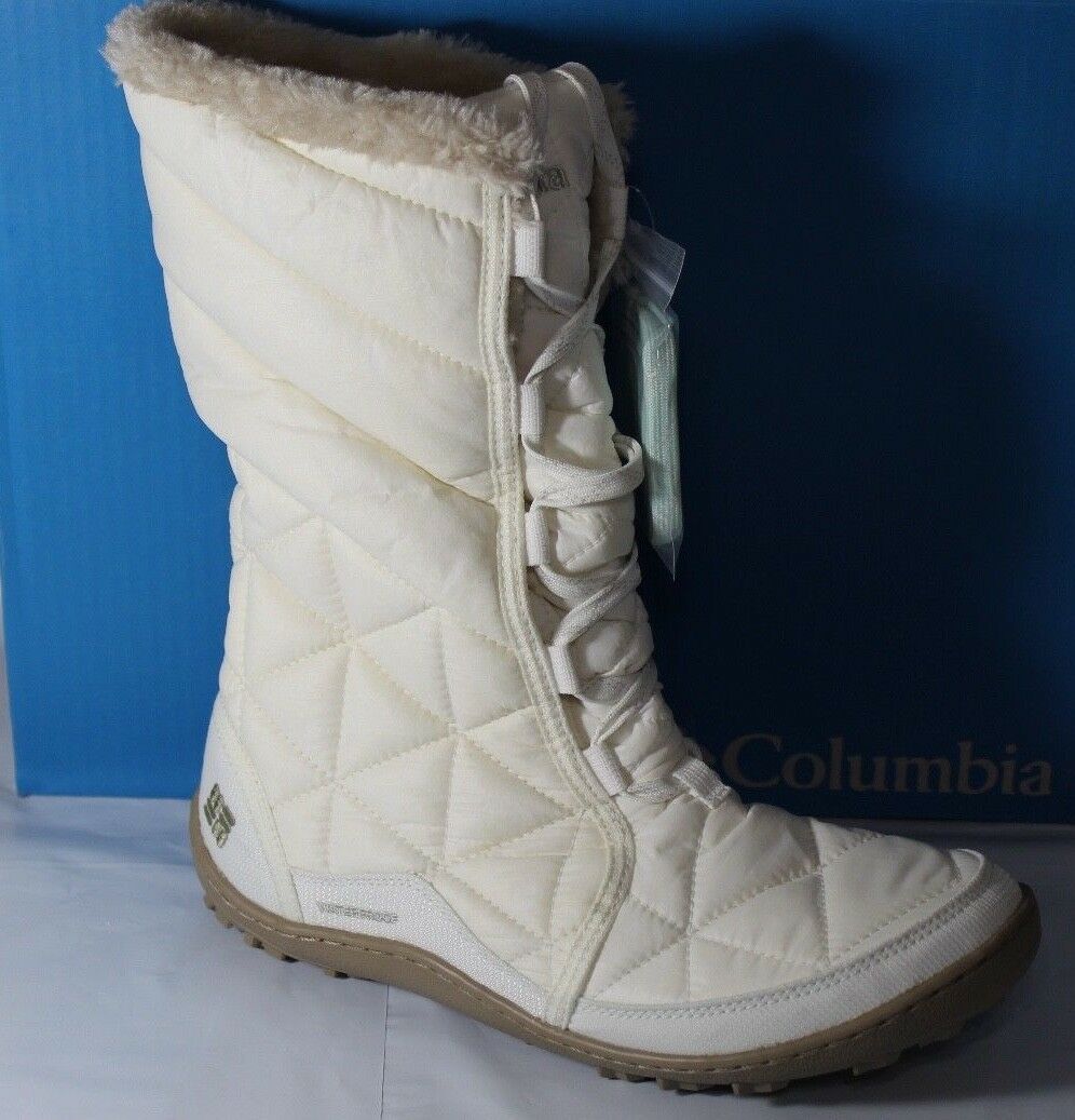 Columbia Women/'s Powder Summit Lace Up Snow Boots Insulated Waterproof Sea Salt