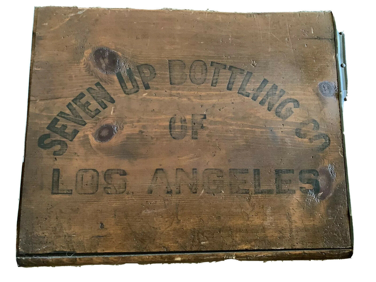 Primary image for En Bois Vintage Soda Caisse Seven Up 7-Up Bois Boîte Los Angeles California