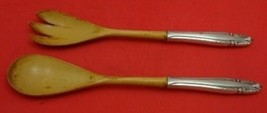 Stradivari by Wallace Sterling Silver Salad Serving Set 2pc with Wood 10 1/2" - $129.00