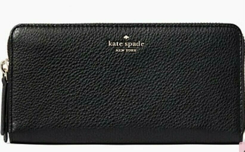 NWT Kate Spade New York Jackson Large Continental wallet Leather Black