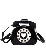 Boutique De FGG Novelty Telephone Designer Handbags Women PU Shoulder Ha... - $48.01