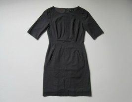 Tahari by Arthur S. Levine ASL Charcoal Gray Seamed A-Line Dress 2 - $26.99