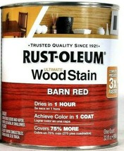1 Cans Rust-Oleum 32 Oz Ultimate Wood Stain 330108 Barn Red Dries In 1 Hour