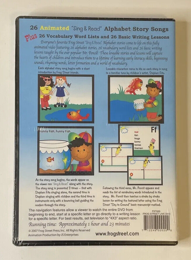 Sing Read & Write Alphabet Frog Street LIVE! Educational DVD NEW