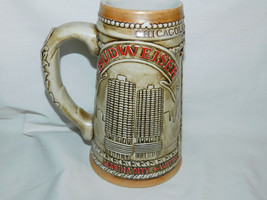 1981 Budweiser Chicagoland Starts Here Marina City Wrigley Bldg Stein - $15.99
