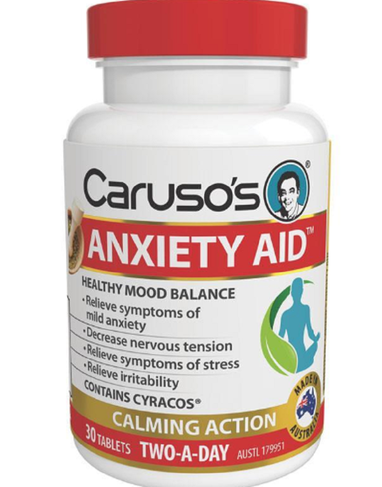 Carusos Natural Health Anxiety Aid 30 Tablets - Other Vitamins