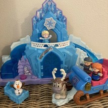 Little People Light Up Elsa Frozen Castle Ice Kristoff Sven Sleigh Anna Olaf - $74.24