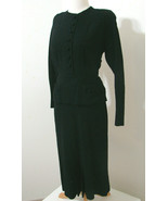 Vintage 1940&#39;s Dress Black Wool Bias Cut PARAMOUNT Studios Labeled Orig ... - $539.99