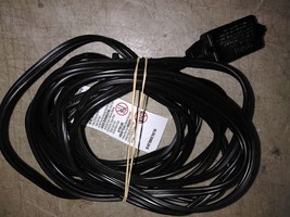 8GG39 EXTENSION CORD, BLACK, 15&#39;, TRIPLE TAP, 16/2, VERY GOOD CONDITION - $5.79
