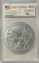 2016-P THEODORE ROOSEVELT NP 5 Oz Silver ATB  PCGS SP70 FIRST STRIKE - MERCANTI image 1
