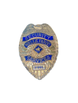 Vtg OBSOLETE Wells Fargo Security Services Badge Guard image 2