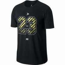 Jordan Air 23 Dry Men&#39;s Athletic Casual T-Shirt Black-Volt 843130-010 - $34.95