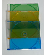Three Clear cover CD / DVD Case Covers with Colors for Organizing Media - $6.92