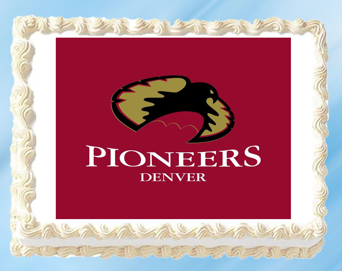 Denver Pioneers Edible Image Cake Topper Cupcake Topper 1/4 Sheet 8.5 x