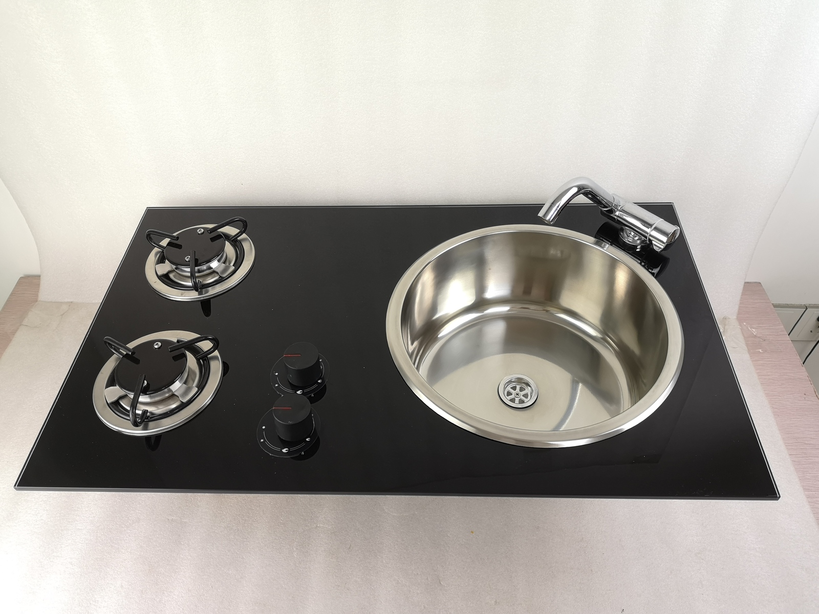 Boat Caravan Camper 2 Burner Gas Stove Hob and Sink Combo 730*430*150mm