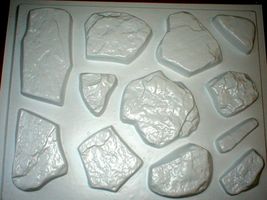 #OAF-03 - 12 CONCRETE MOLDS MAKE FIELDSTONE, FLAGSTONE FOR WALLS, FLOORS, GARDEN image 2