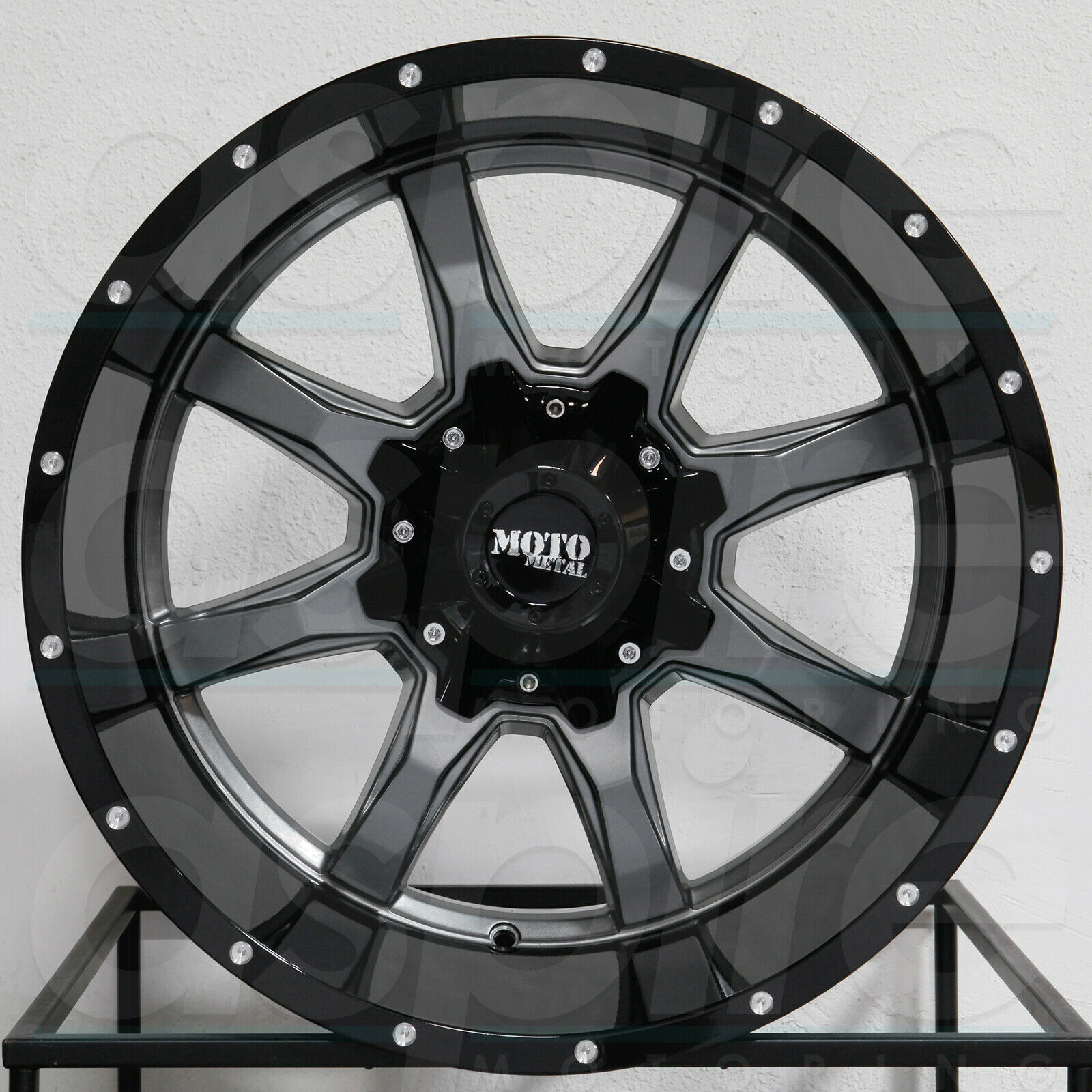 One 20x12 Moto Metal MO970 6x135/6x5.5 44 Gunmetal Black Wheels Rims