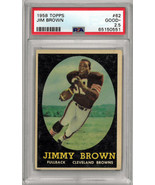 Jim Brown 1958 Topps Football Rookie Card (RC) #62- PSA Graded 2.5 Good+... - $1,774.95