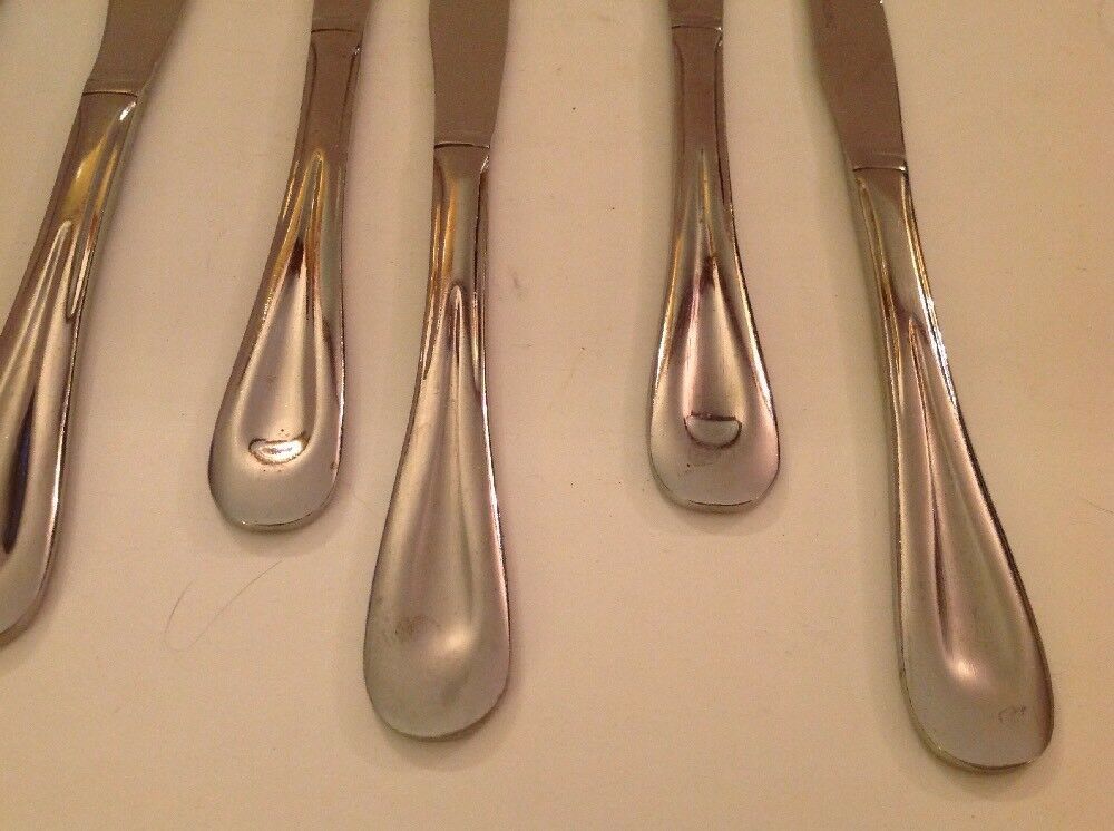 Vintage Oneida Flatware Knives Knife Stainless Set of 8 Teardrop
