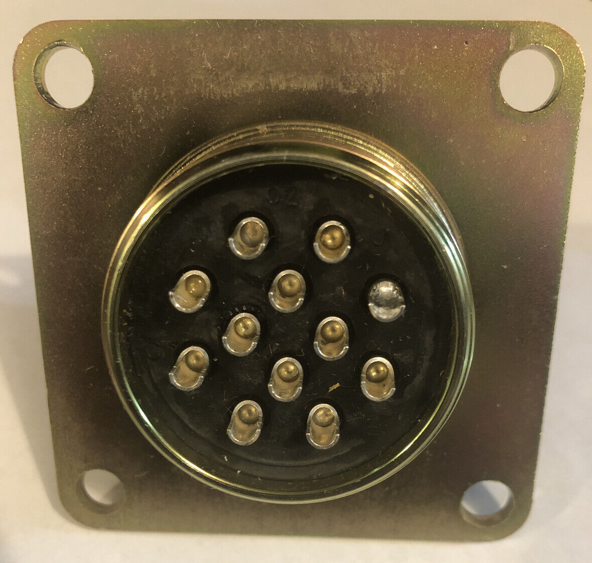 MS750211 Trailer Socket Military 12 Pin Brass Electrical Connector