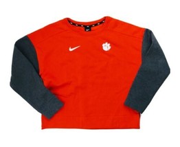 Nike Clemson Tigers Sideline Crew Neck Sweatshirt Women&#39;s M Orange Grey ... - $42.57