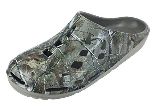 Realtree Men's Camouflage Clog Slip-on Shoe, Green Camo, Size 12 - Men