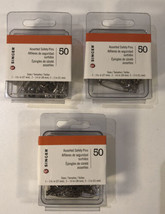 LOT of 3, SINGER 00225 Assorted Safety Pins, Multisize, 50-Count EACH NEW - $8.99