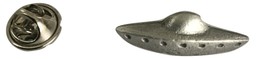 UFO Pewter Lapel Pin Badge Handmade In UK - $7.50